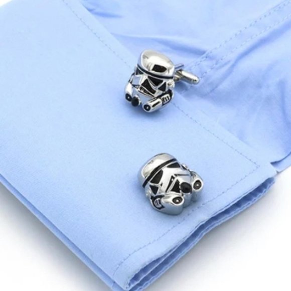 Star Wars Stormtrooper Stainless Steel Cuff Links - Picture 1 of 8